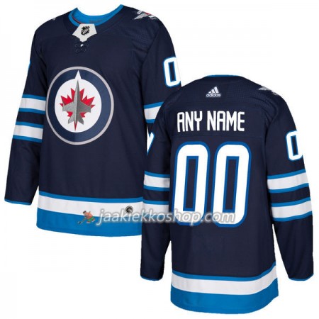Miehille NHL Winnipeg Jets Pelipaita Custom Adidas 2017-2018 Navy Authentic